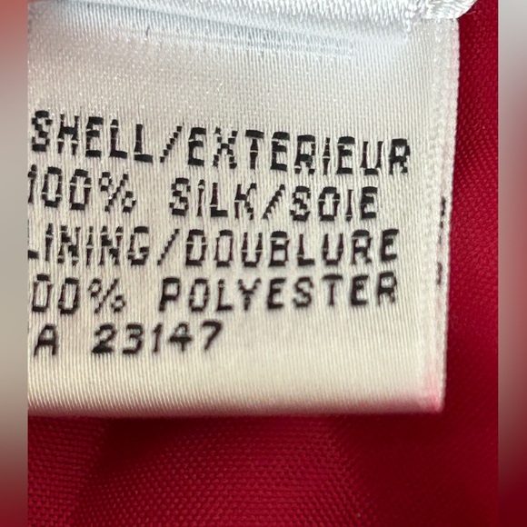 Talbots Vibrant Red Silk Midi Pencil Skirt w/ Side Slit Sz 12P - Picture 11 of 11